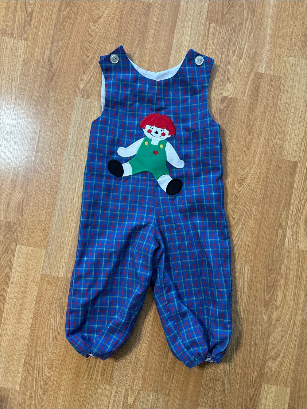 Vintage RARE!  Kelly’s Kids Boys Raggedy Andy Jon Jon Romper Long all Size 2T